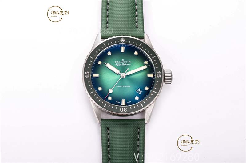 GF廠寶珀五十噚極光綠鋼款復刻表做工對比評測-復刻表