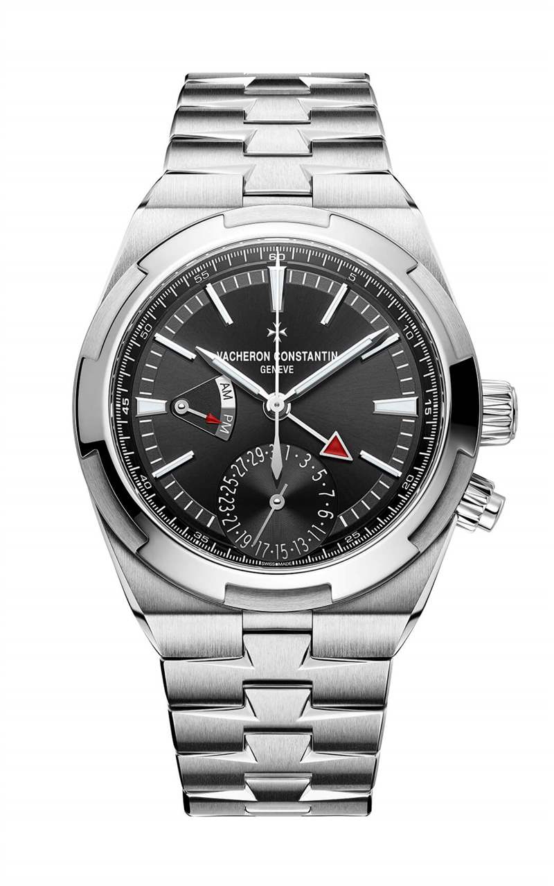 江詩(shī)丹頓海外雙時(shí)黑色腕表7900V/110A-B546-復(fù)刻表