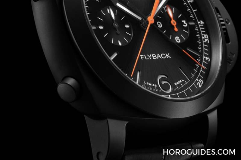 黑陶瓷、分秒計時中置｜沛納海Panerai Luminor飛返計時陶瓷腕表44毫米-PAM01298-復刻表