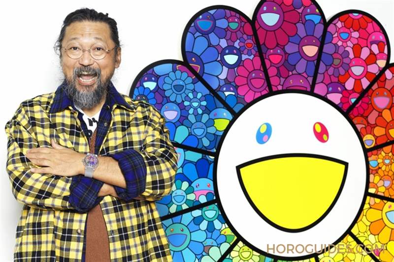 彩虹版微笑小花動起來｜Hublot經(jīng)典融合系列村上隆藍寶石彩虹腕表-復刻表