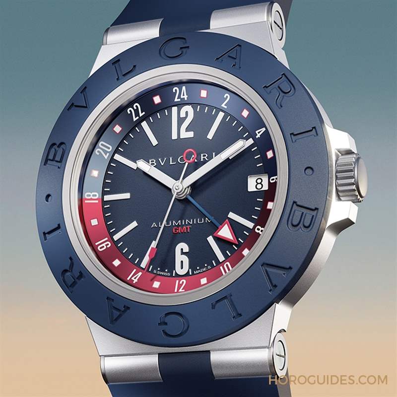 藍紅配色！自由穿梭24時區的帥氣｜BVLGARI Aluminium GMT腕表-復刻表