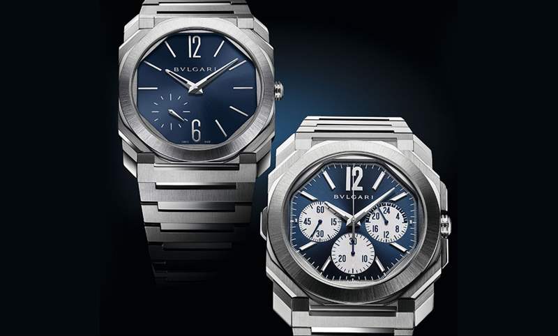 這樣的喀什米爾藍面，美絕了！BVLGARI Octo Finissimo超薄兩地時間計時碼表-復刻表