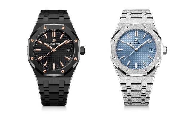 愛彼新作連發(fā)！皇家橡樹34mm自動(dòng)上鏈腕表-黑陶瓷款＆淺藍(lán)面霜金款-復(fù)刻表