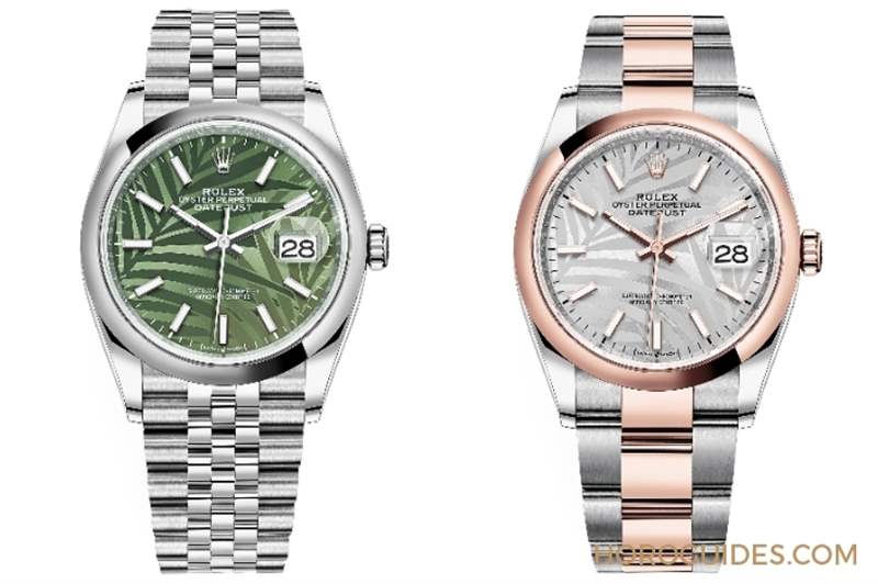 熱帶風情上場！ROLEX Datejust 36棕櫚葉面盤-復刻表