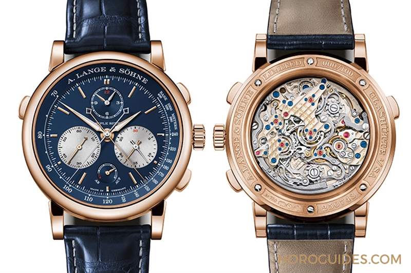 朗格Triple Split三追針計(jì)時，推出貴氣藍(lán)金新色-復(fù)刻表