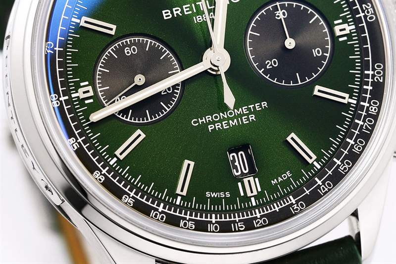 GF廠百年靈璞雅B01綠色表盤復刻版評測-復刻表