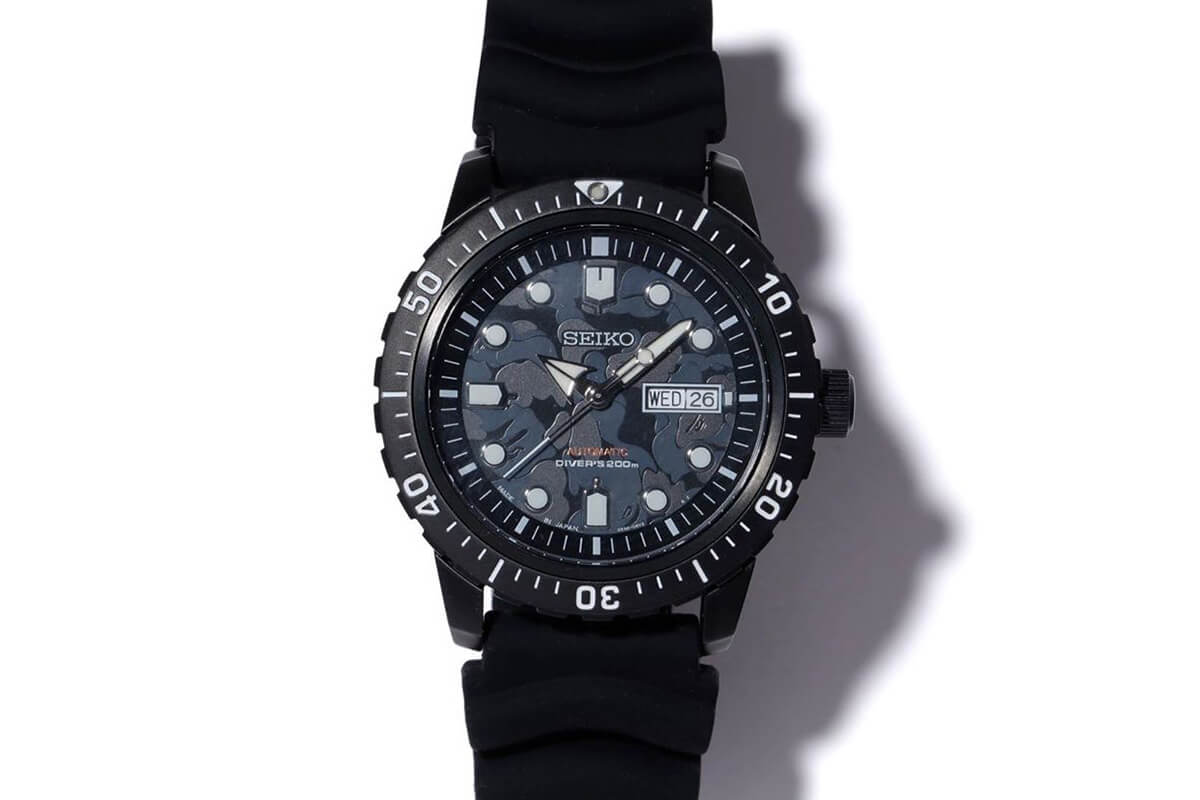 精工聯(lián)名款BAPE x Seiko ABC 迷彩機械潛水表-復刻表