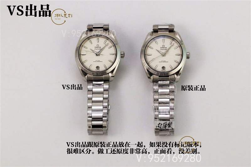 VS廠歐米茄海馬150m女士34mm機械表復(fù)刻做工對比正品怎么樣-復(fù)刻表