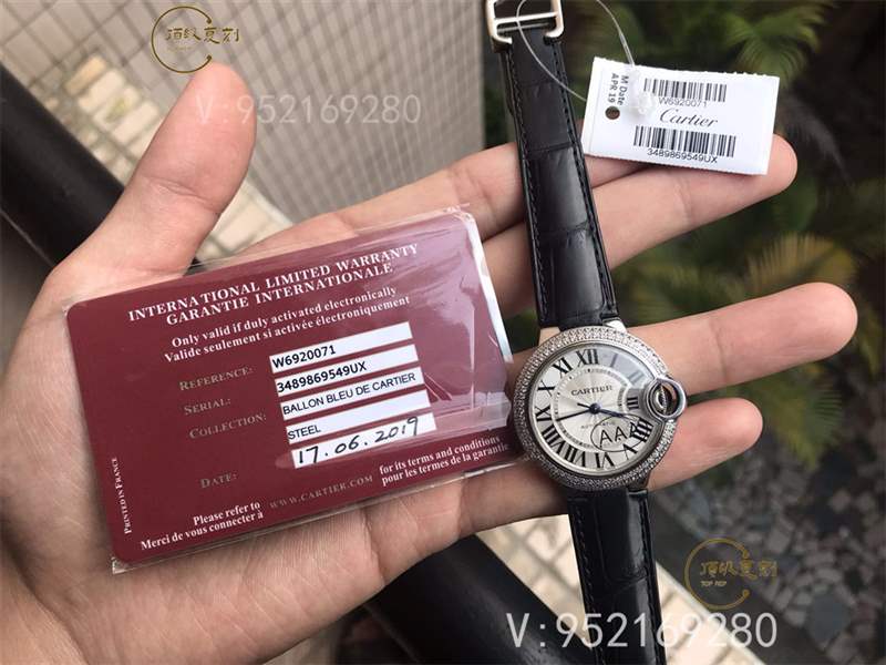 V6廠卡地亞33mm藍氣球W4BB0016鉆圈復刻表做工怎么樣-復刻表