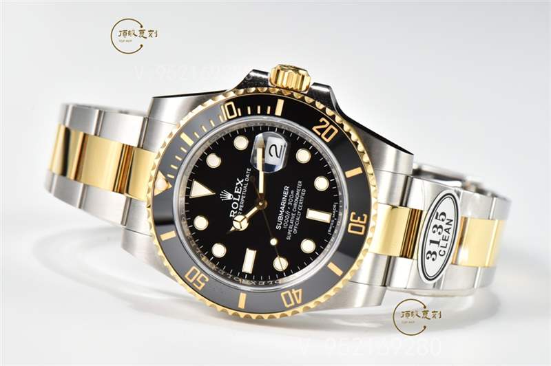 C廠Clean廠勞力士間金黑水鬼復(fù)刻表對(duì)比正品做工怎么樣-復(fù)刻表